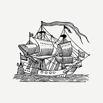 Sailing ship collage element, vintage | Free PSD Illustration - rawpixel