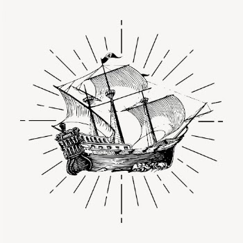 Sailing ship drawing, vintage adventure | Free Photo Illustration - rawpixel