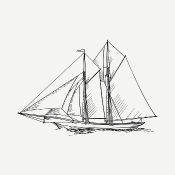 Sailing ship drawing, vintage illustration | Free PSD - rawpixel