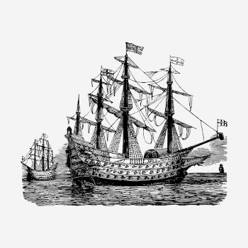Sailing ship drawing, vintage vehicle | Free Photo - rawpixel