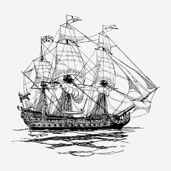 Sailing ship drawing, vintage vehicle | Free PSD - rawpixel