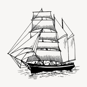 Sailing ship drawing, vintage vehicle | Free Vector - rawpixel