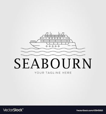 sailing ship or yacht or vessel logo design
