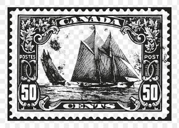 Sailing ship png clipart, postal | Free PNG Illustration - rawpixel