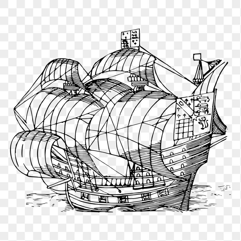 Sailing ship png sticker illustration, | Free PNG - rawpixel
