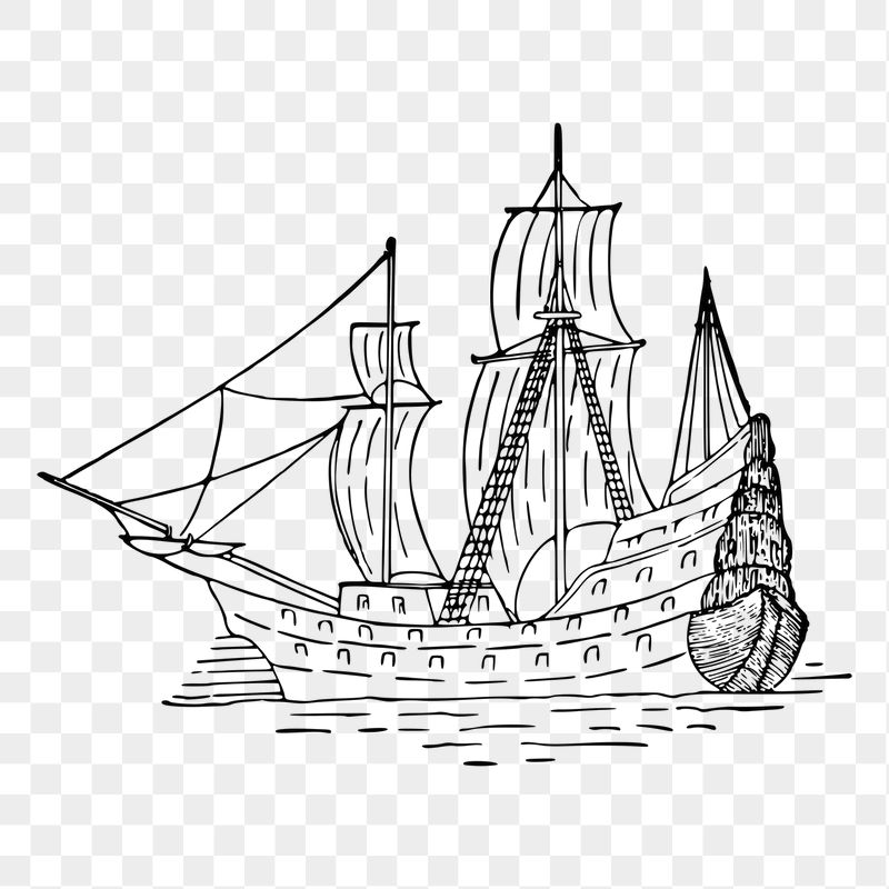 Sailing ship png sticker illustration, | Free PNG - rawpixel