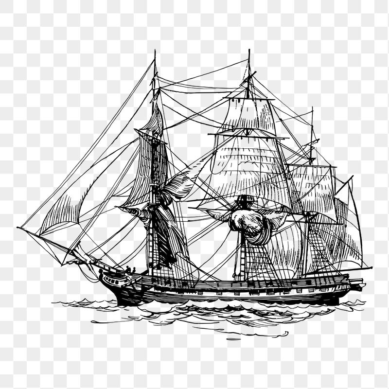 Sailing ship png sticker illustration, | Free PNG - rawpixel