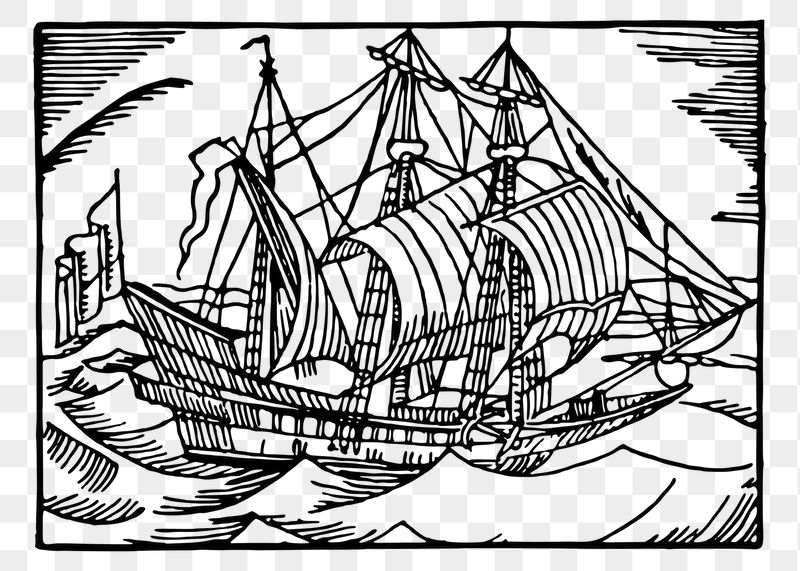 Sailing ship png sticker illustration, | Free PNG - rawpixel