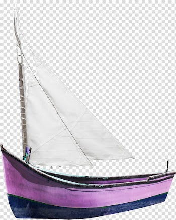 Sailing ship, Pretty purple sailboat transparent background PNG clipart