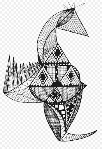 Sailing ship Visual arts Illustration Fish Line art - zentangle vector 