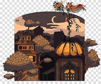 Sailor Pumpkin Pixels, brown structure transparent background PNG clipart