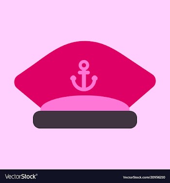 Sailors cap with an anchor captains hat vector image