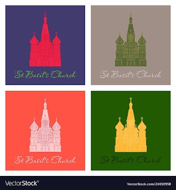 Saint basils cathedral icon vector image