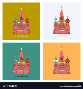 Saint basils cathedral icon vector image