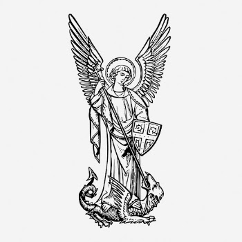 Saint Michael archangel drawing, vintage | Free Photo - rawpixel