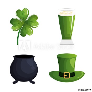 saint patrick card set icons