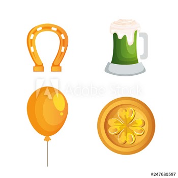 saint patrick card set icons