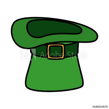 saint patrick card with hat leprechaun