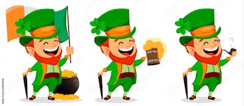 Saint Patrick day. Cartoon character Leprechaun