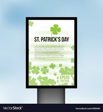  					Saint Patrick Day light board background vector image														