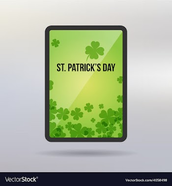  					Saint Patrick Day tablet background vector image														