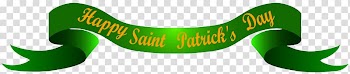 Saint Patrick's Day , Happy Saint Patrick's Banner transparent background PNG clipart