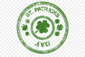 Saint Patrick's Day Shamrock Clip art - St Patricks Day Stamp with Shamrock PNG Clipart 