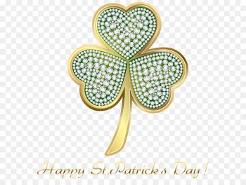 Saint Patrick's Day Shamrock Holiday Irish people Clip art - St Patricks Day Gold Shamrock PNG Clip Art Image 