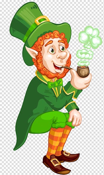 Saint Patrick's Day Wish Leprechaun , St Patrick Day Leprechaun with Pipe , smoking leprechaun artwork transparent background PNG clipart