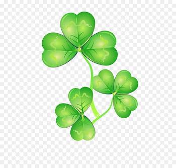 Saint Patricks Day Clover Clip art - Vector green clover ribbon 