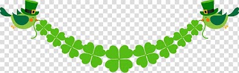 Saint Patricks Day Luck Clover , Spring Clover Banner transparent background PNG clipart