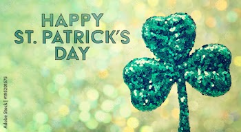 Saint Patricks Day shiny green clover ornament