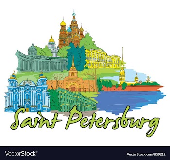 Saint petersburg doodles vector image