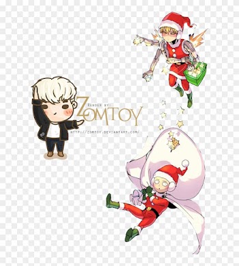Saitama Y Genos -merry Christmas [render] By Zomtoy - Cartoon