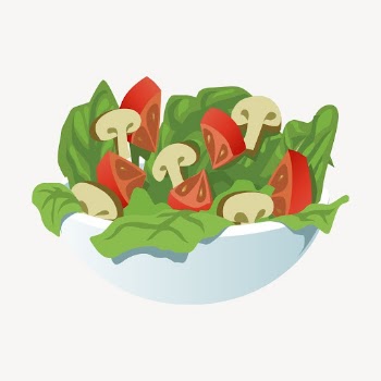 Salad bowl collage element, food | Free PSD - rawpixel