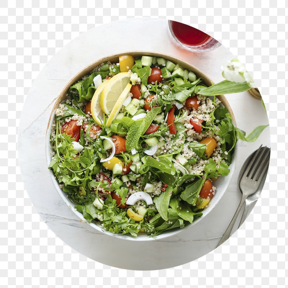 Salad bowl png badge sticker, | Free PNG - rawpixel