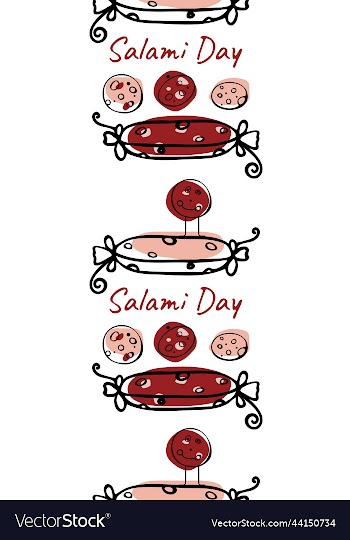 salami day doodle flat