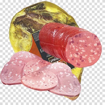Salami Sausage Mettwurst Soppressata Cervelat, Real bacon Bacon transparent background PNG clipart