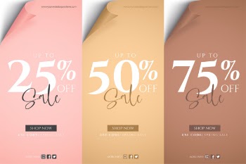 Sale background for insta story templates Free Vector