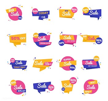 Sale badge vector design set | Free stock vector - 463267