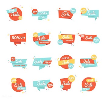 Sale badge vector design set | Free stock vector - 463269