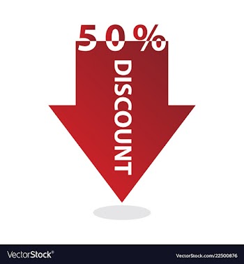 Sale banner template design 50 percent discount vector image