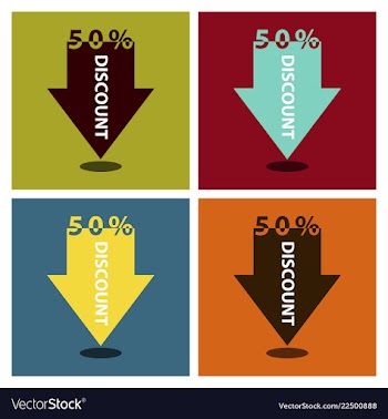 Sale banner template design 50 percent discount vector image