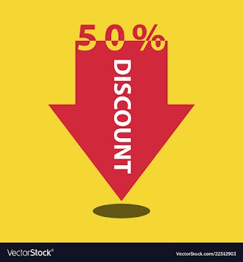 Sale banner template design 50 percent discount vector image