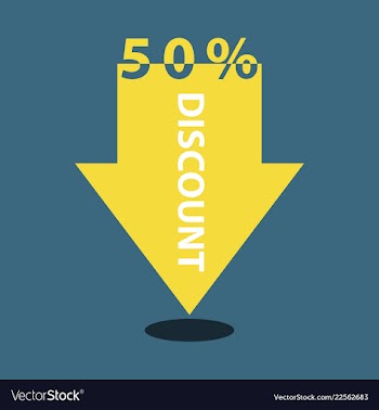 Sale banner template design 50 percent discount vector image