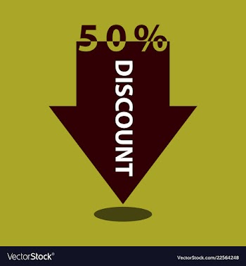 Sale banner template design 50 percent discount vector image