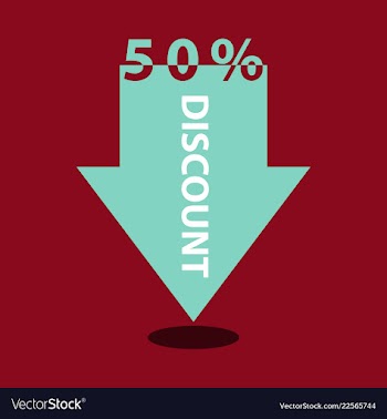 Sale banner template design 50 percent discount vector image