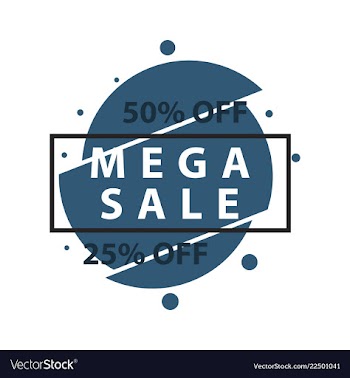 Sale banner template design in color vector image