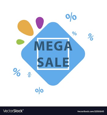 Sale banner template design in color vector image