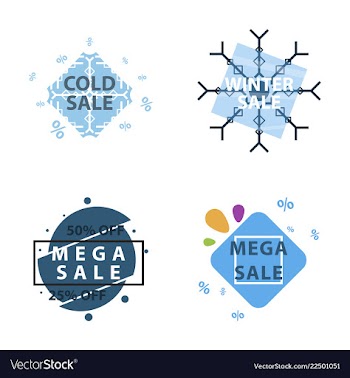 Sale banner template design in color vector image